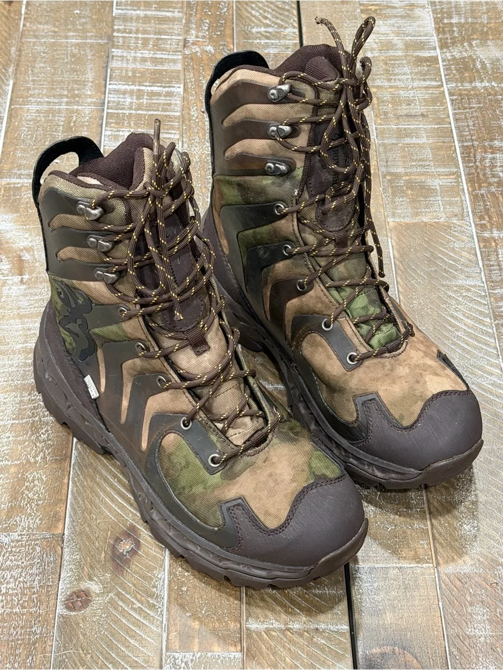 Browning Men's Camo Brown and Dark Brown Hunting Boots